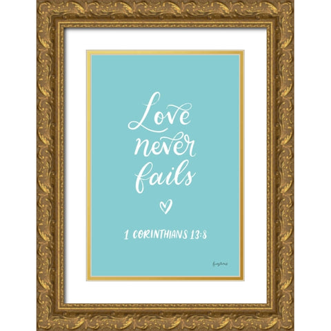 Good Words V Gold Ornate Wood Framed Art Print with Double Matting by Thorns, Becky
