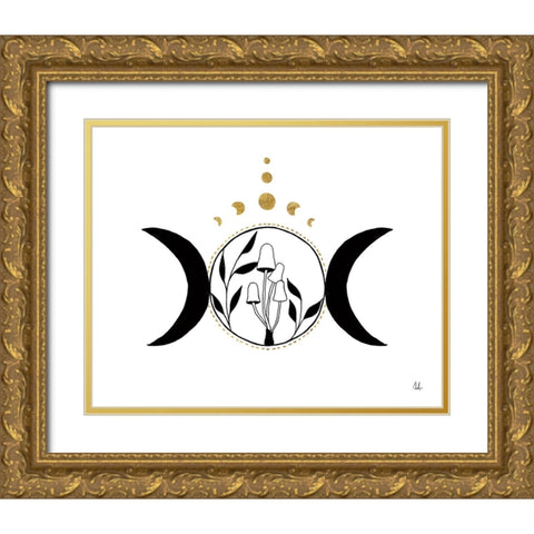 Mystical Mushrooms I Gold Ornate Wood Framed Art Print with Double Matting by Adams, Sarah