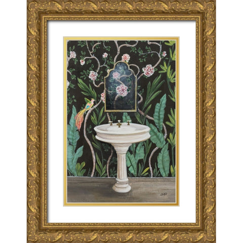 Botanical Bath I Gold Ornate Wood Framed Art Print with Double Matting by Purinton, Julia