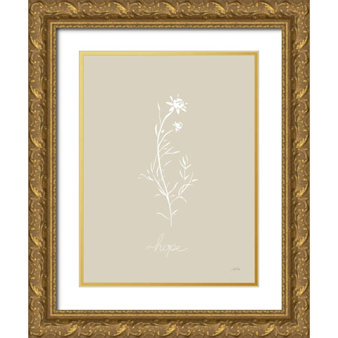 Delicate Wildflowers I Gold Ornate Wood Framed Art Print with Double Matting by Pete, Katrina