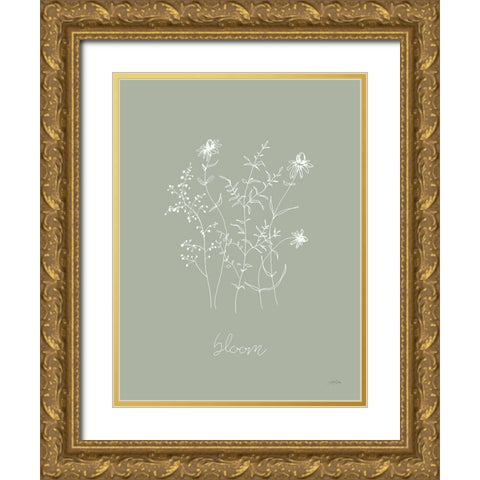 Delicate Wildflowers III Gold Ornate Wood Framed Art Print with Double Matting by Pete, Katrina