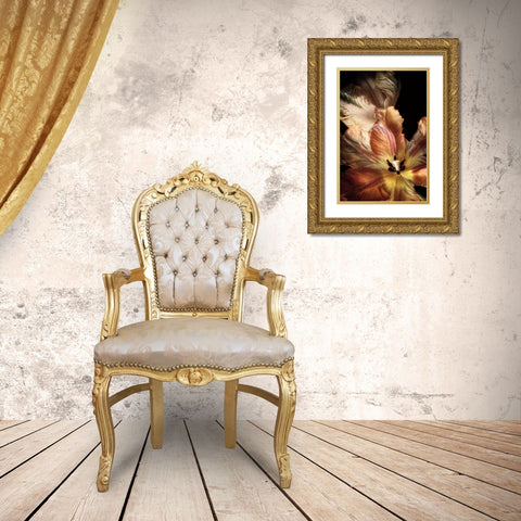 Tulip Detail IV Gold Ornate Wood Framed Art Print with Double Matting by Van Swearingen, Debra