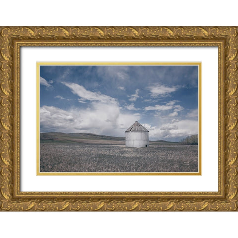 Sunny Pastures Gold Ornate Wood Framed Art Print with Double Matting by Larson, Nathan