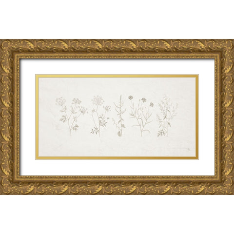 Gifts from the Meadow  I Gold Ornate Wood Framed Art Print with Double Matting by Adams, Sarah