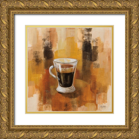 Abstract Coffee IV Gold Ornate Wood Framed Art Print with Double Matting by Vassileva, Silvia