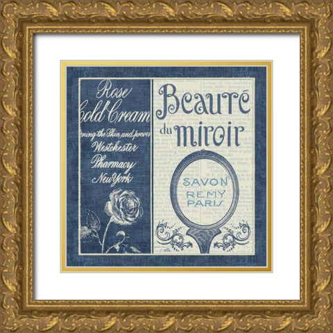 Indulge Yourself Square II Gold Ornate Wood Framed Art Print with Double Matting by Pela Studio