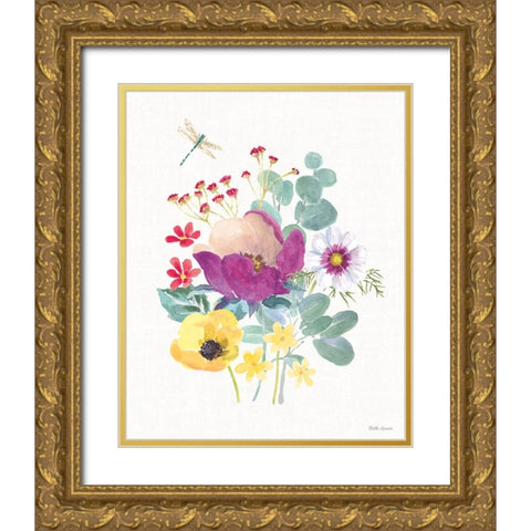 Springtime Bloom II Gold Ornate Wood Framed Art Print with Double Matting by Grove, Beth