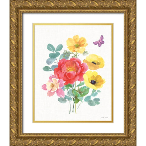 Springtime Bloom III Gold Ornate Wood Framed Art Print with Double Matting by Grove, Beth