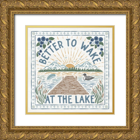 Lakeside Days II Gold Ornate Wood Framed Art Print with Double Matting by Marshall, Laura
