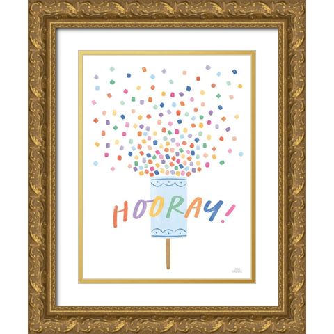 Birthday Wishes V Gold Ornate Wood Framed Art Print with Double Matting by Marshall, Laura