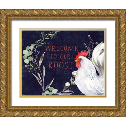 Home to Roost VII Gold Ornate Wood Framed Art Print with Double Matting by Pete, Katrina