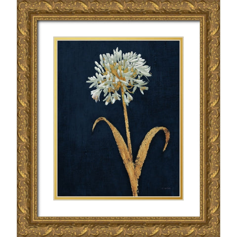 Shimmering Summer III Indigo Crop Gold Ornate Wood Framed Art Print with Double Matting by Wiens, James
