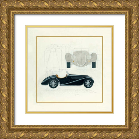 Roadster I Gold Ornate Wood Framed Art Print with Double Matting by Tillmon, Avery