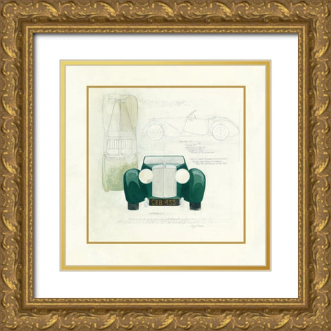 Roadster II Gold Ornate Wood Framed Art Print with Double Matting by Tillmon, Avery