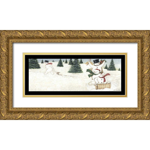 Dashing VI Gold Ornate Wood Framed Art Print with Double Matting by Brown, David Carter