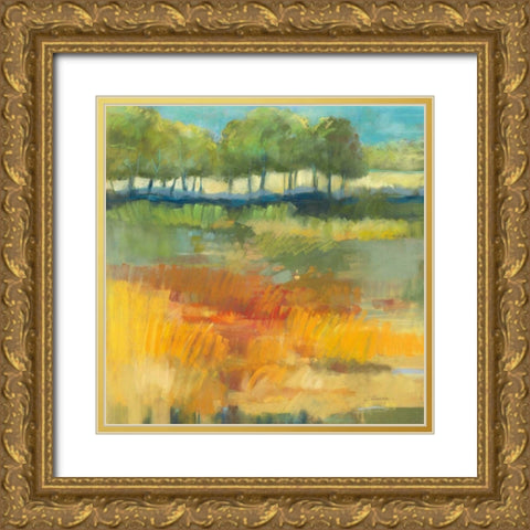 Late Summer Landscape I Gold Ornate Wood Framed Art Print with Double Matting by Rowan, Carol