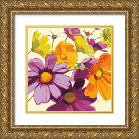 Cosmos I Gold Ornate Wood Framed Art Print with Double Matting by Novak, Shirley