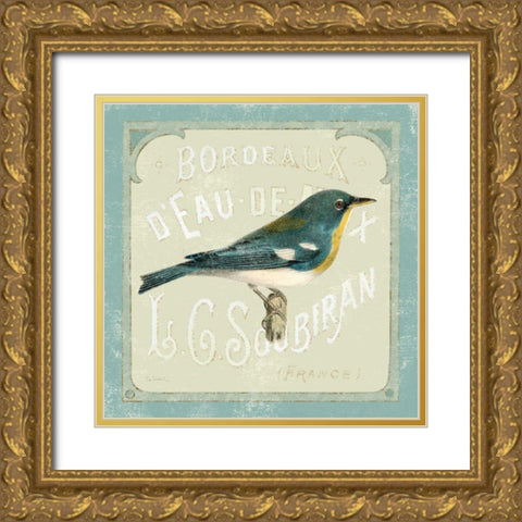 Parisian Bird I Gold Ornate Wood Framed Art Print with Double Matting by Schlabach, Sue