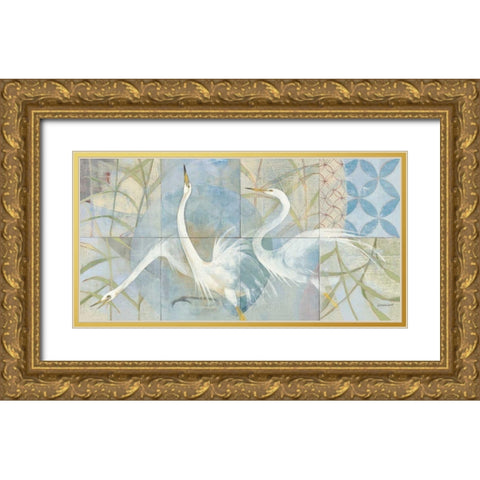 Meadowlands Gold Ornate Wood Framed Art Print with Double Matting by Lovell, Kathrine