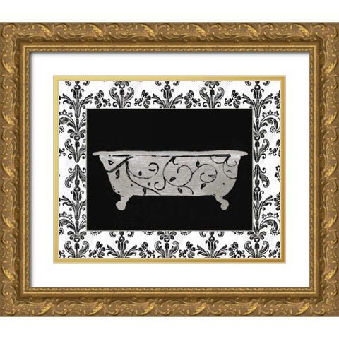 Paris Hotel Tub III Gold Ornate Wood Framed Art Print with Double Matting by Glass, Susan Eby