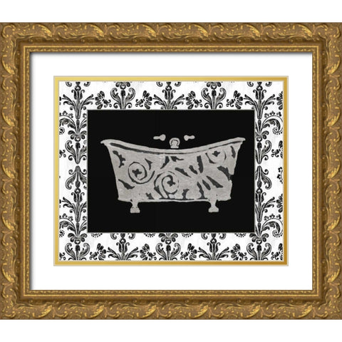 Paris Hotel Tub IV Gold Ornate Wood Framed Art Print with Double Matting by Glass, Susan Eby