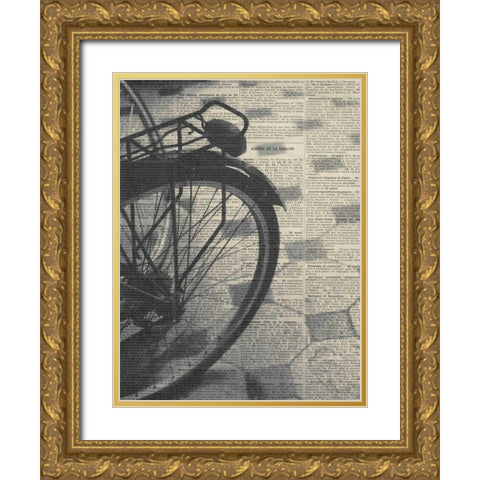 La Bicyclette III Gold Ornate Wood Framed Art Print with Double Matting by Olivier, Marc