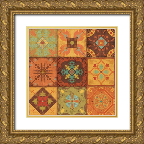 From India II Gold Ornate Wood Framed Art Print with Double Matting by Pela Studio