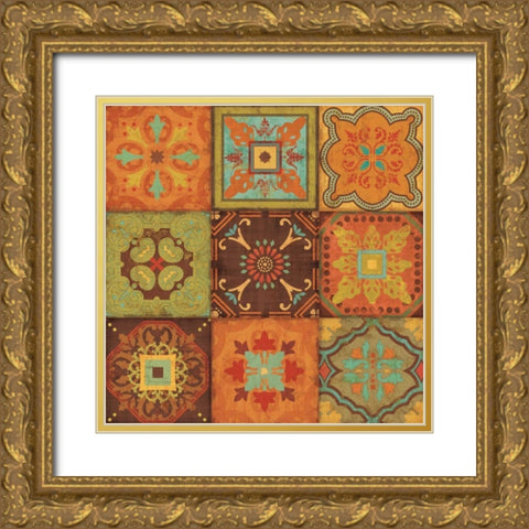 From India III Gold Ornate Wood Framed Art Print with Double Matting by Pela Studio