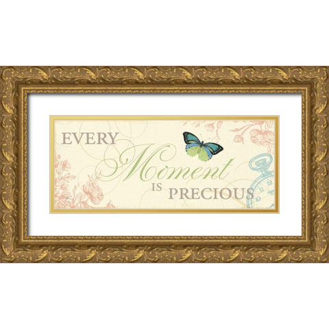 Time Flies I Gold Ornate Wood Framed Art Print with Double Matting by Pela Studio