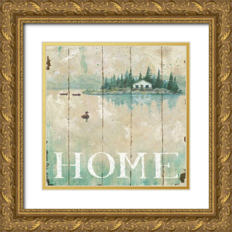 Waterside Lodge I Gold Ornate Wood Framed Art Print with Double Matting by Brissonnet, Daphne