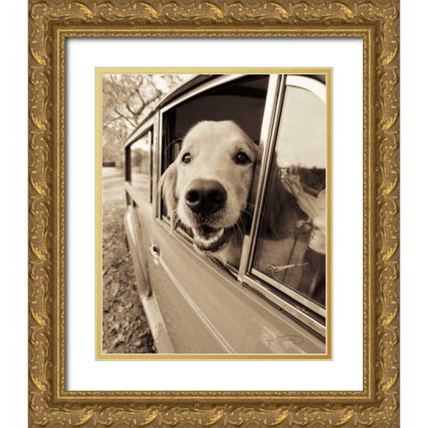 Are we there yet Gold Ornate Wood Framed Art Print with Double Matting by Dratfield, Jim