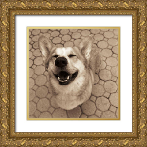 Smile and The World Smiles with You Crop Gold Ornate Wood Framed Art Print with Double Matting by Dratfield, Jim