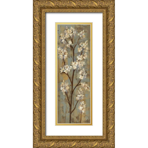 Almond Branch I Gold Ornate Wood Framed Art Print with Double Matting by Vassileva, Silvia