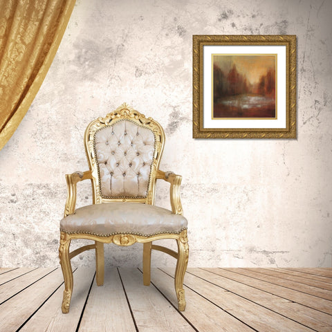 Rain I Gold Ornate Wood Framed Art Print with Double Matting by Vassileva, Silvia