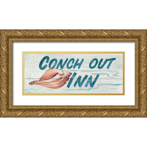 Conch Out Inn- In Color Gold Ornate Wood Framed Art Print with Double Matting by Tillmon, Avery
