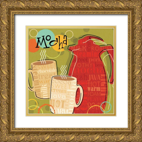 Funky Brew II Gold Ornate Wood Framed Art Print with Double Matting by Pela Studio