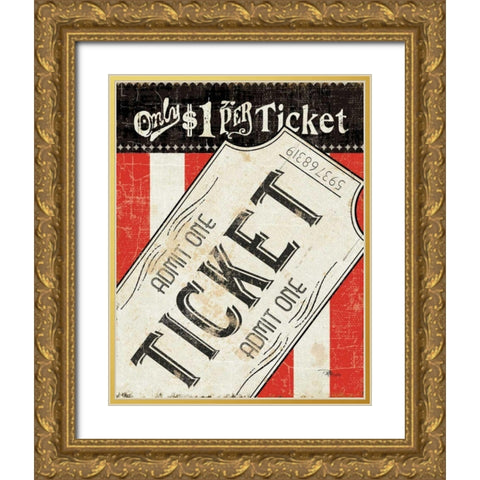 Movie Night IV Gold Ornate Wood Framed Art Print with Double Matting by Pela Studio