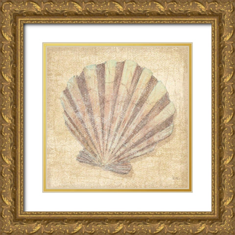 Tropical Island Shell II Gold Ornate Wood Framed Art Print with Double Matting by Charron, Veronique