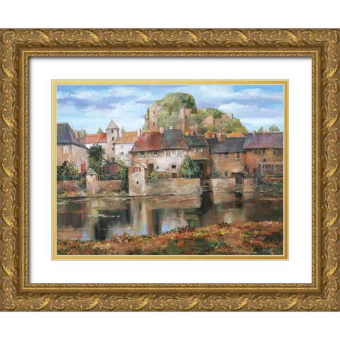 La Seyne-sur-Mer Gold Ornate Wood Framed Art Print with Double Matting by Duvall, Roger