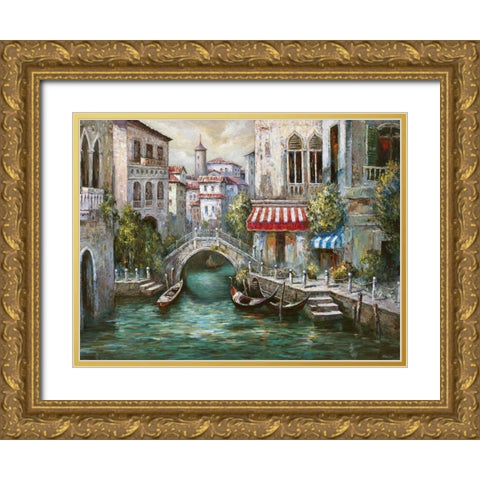 Venezia Petite I Gold Ornate Wood Framed Art Print with Double Matting by Mancini, Gianni