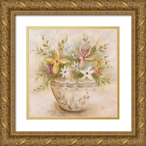 Floris Botanica II Gold Ornate Wood Framed Art Print with Double Matting by Brey, Michael