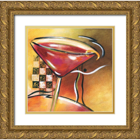 Shaken Not Stirred I Gold Ornate Wood Framed Art Print with Double Matting by Brey, Michael