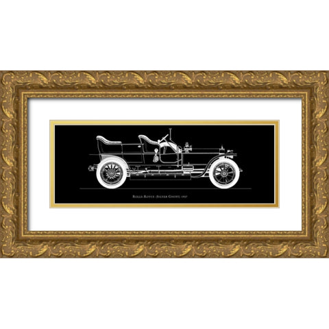 Rolls Royce 1907 Gold Ornate Wood Framed Art Print with Double Matting by Fantini, Antonio