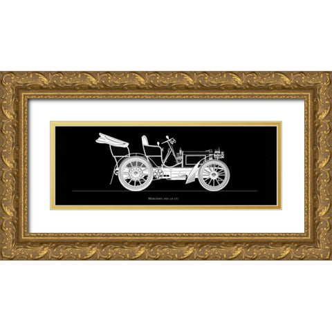 Mercedes 1900 Gold Ornate Wood Framed Art Print with Double Matting by Fantini, Antonio