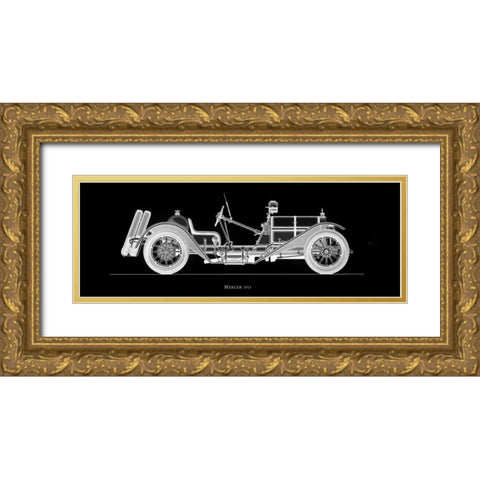 Mercer 1913 Gold Ornate Wood Framed Art Print with Double Matting by Fantini, Antonio