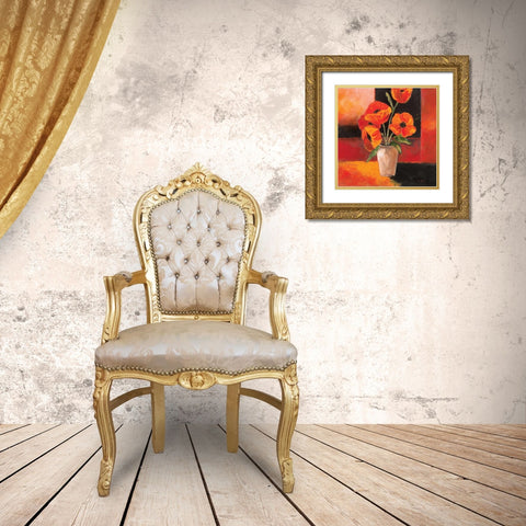 Pizazz Variations II Gold Ornate Wood Framed Art Print with Double Matting by King, Michael