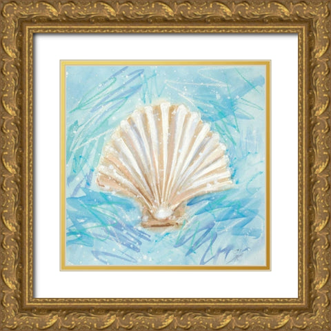 La Mer D Gold Ornate Wood Framed Art Print with Double Matting by Sic, Jerry