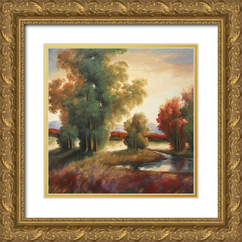 Sullivans Creek I Gold Ornate Wood Framed Art Print with Double Matting by Rogers, Adam