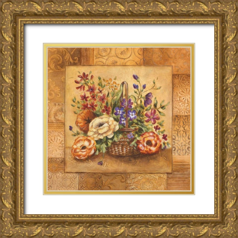 Firenze Sampler I Gold Ornate Wood Framed Art Print with Double Matting by King, Michael