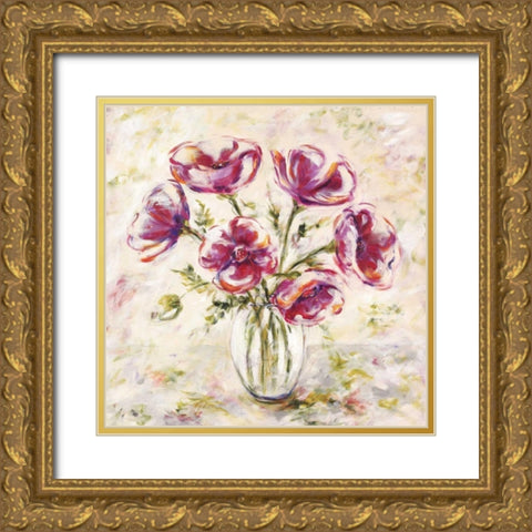 Felicity II Gold Ornate Wood Framed Art Print with Double Matting by King, Michael